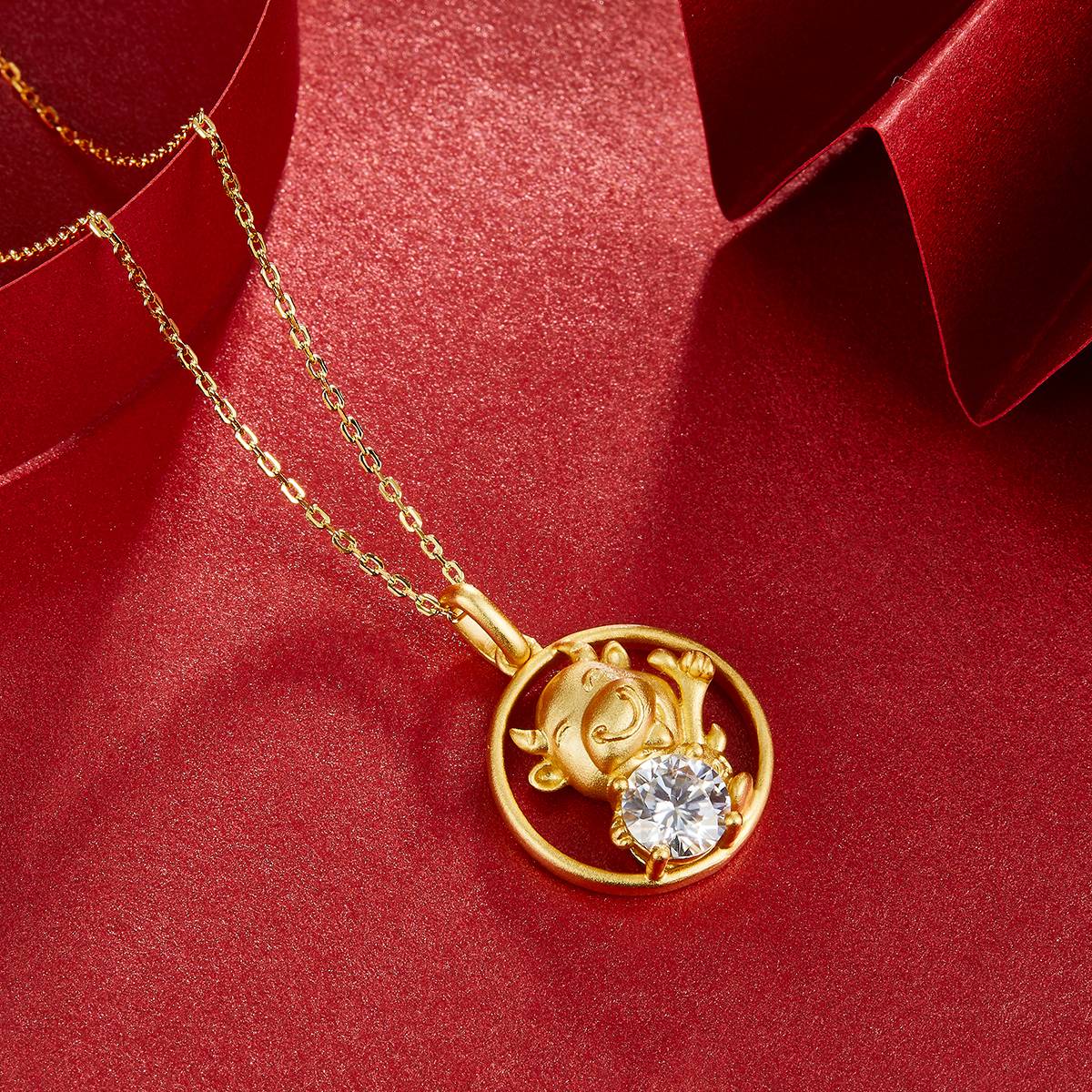 Moissanite Necklace from the Zodiac Series, 1.0 Carat